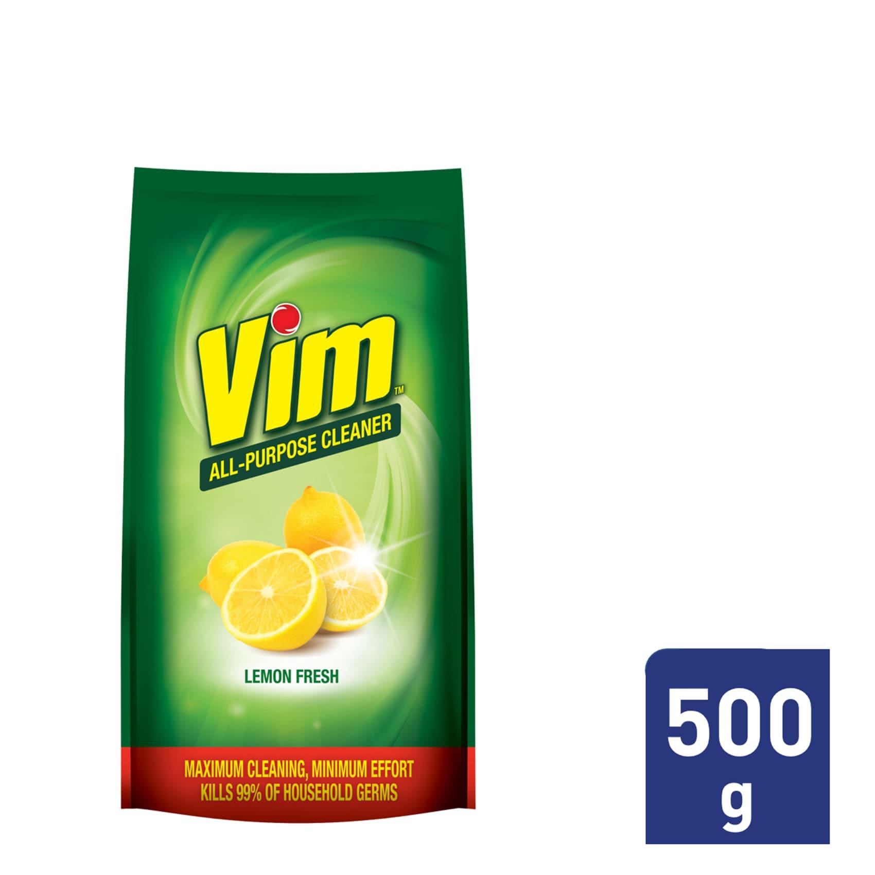 Vim Lemon Multi-Purpose Scourer 500g, All Purpose Cleaners, Household  Cleaning Agents, Cleaning, Household